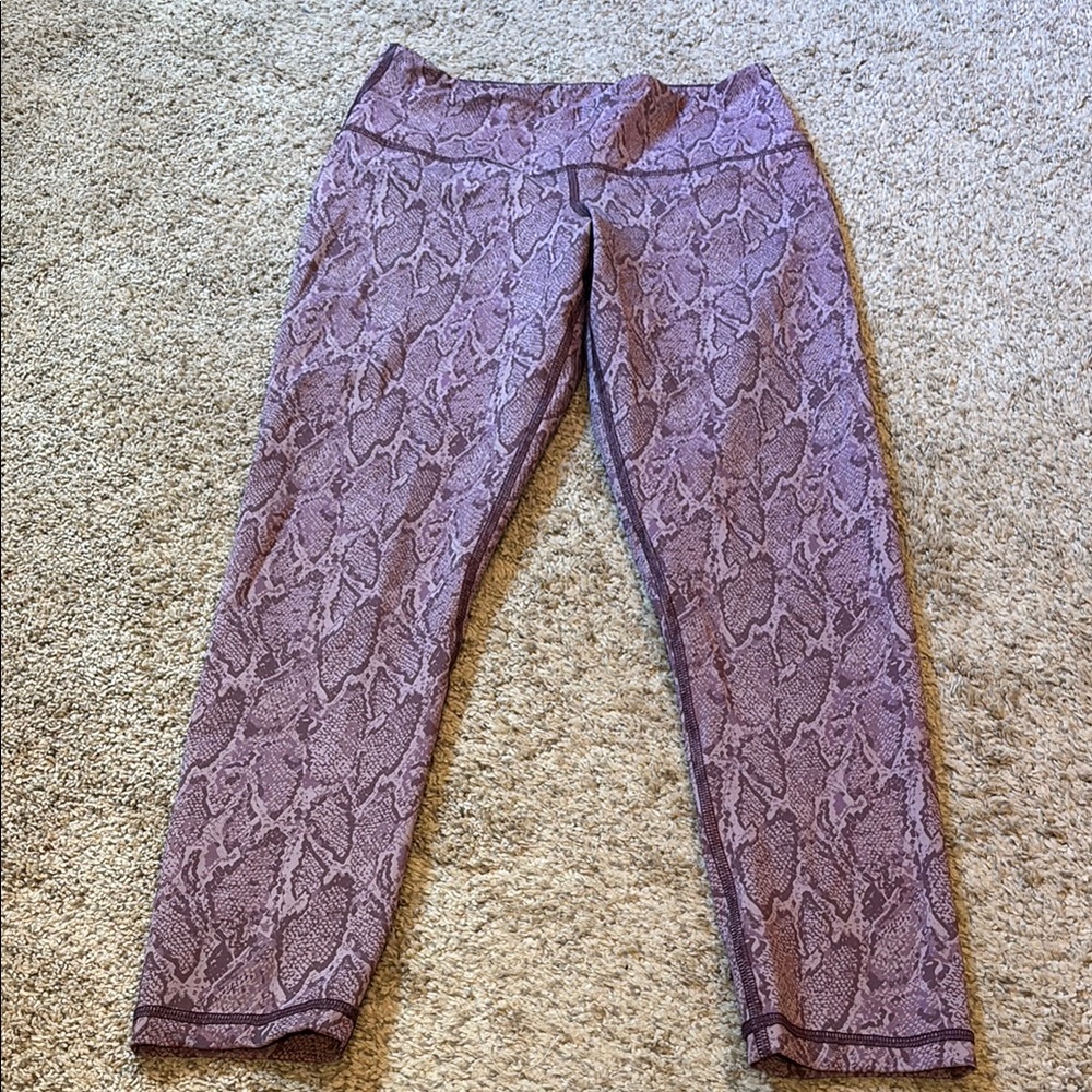 Zella Purple Snakeskin Cropped Leggings